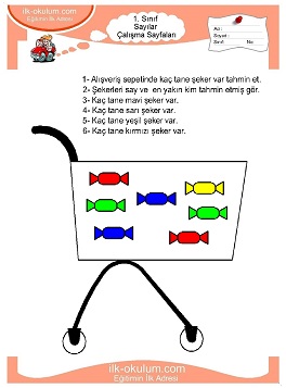 Çocuklar İçin Sayılar Çalışma Sayfaları 